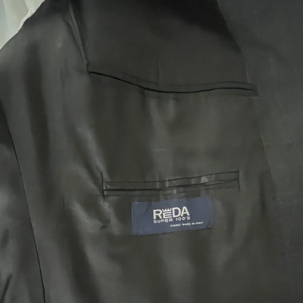 Chiavari Suit Mens 48R/42w Charcoal windowpane 100%‎ Wool 2 Button Made in Italy - Picture 6 of 10